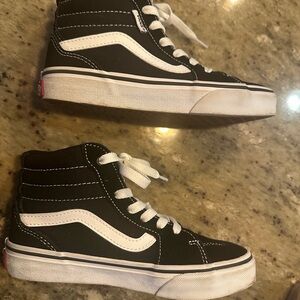 Vans Kids Black and White Sneakers